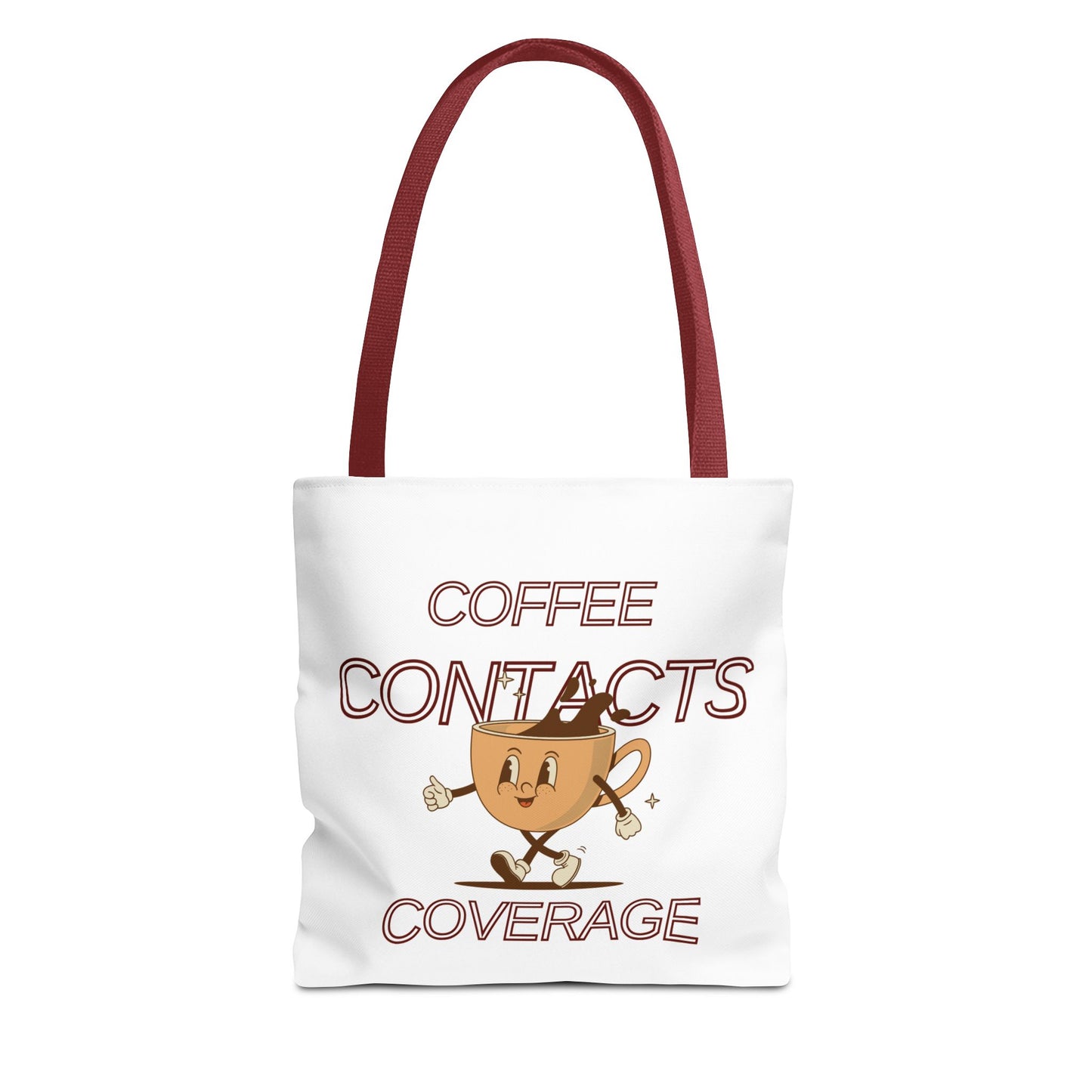 Coffee Contacts Coverage Tote Bag (AOP)