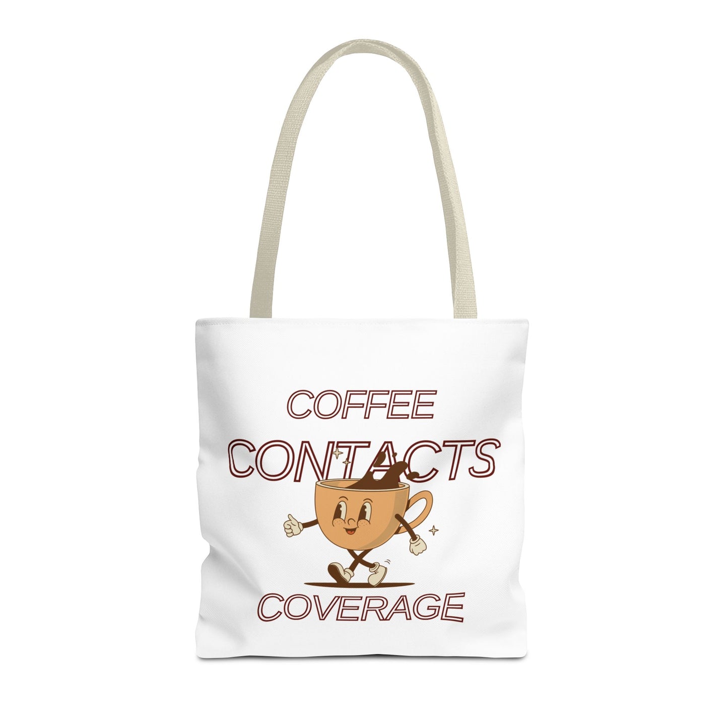 Coffee Contacts Coverage Tote Bag (AOP)