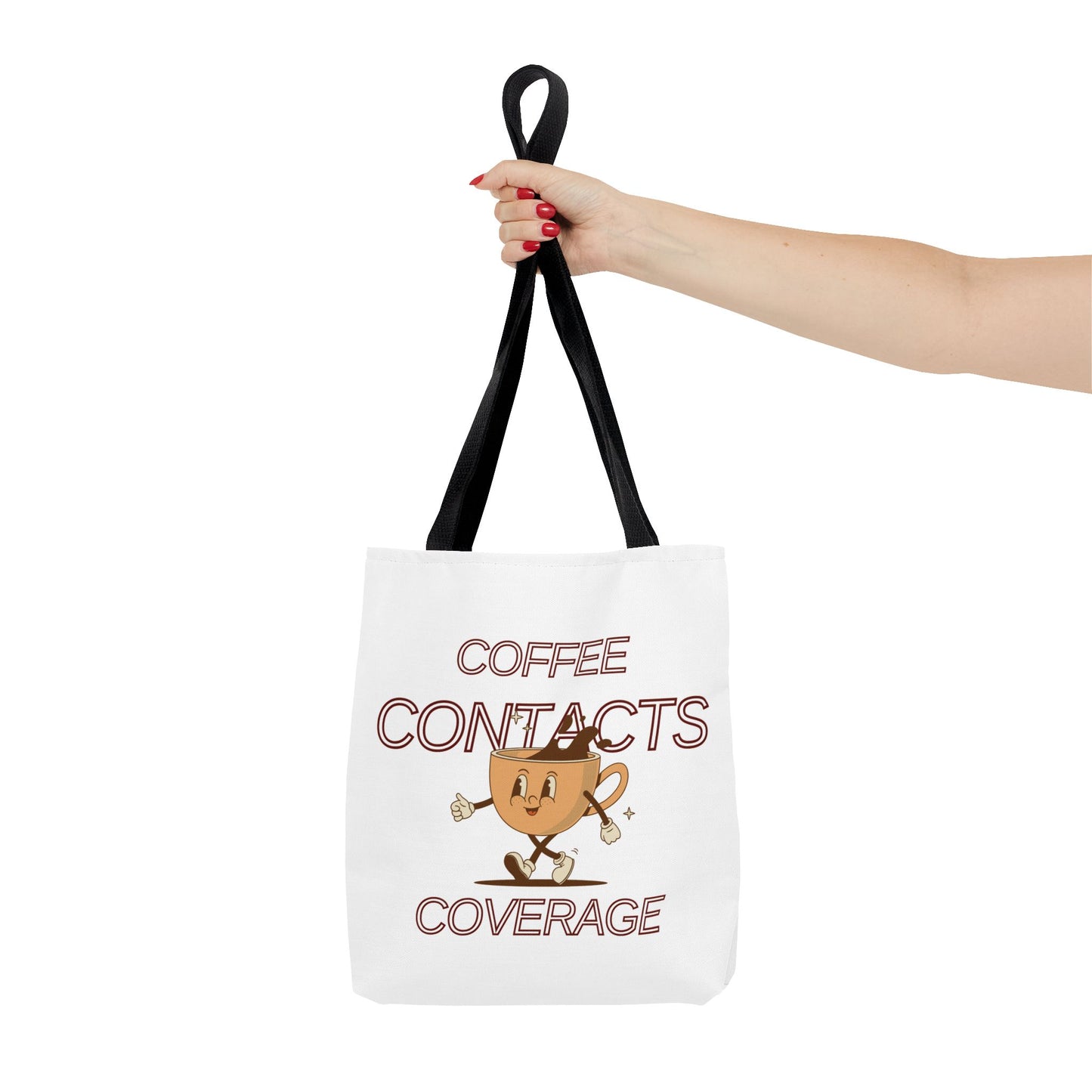 Coffee Contacts Coverage Tote Bag (AOP)