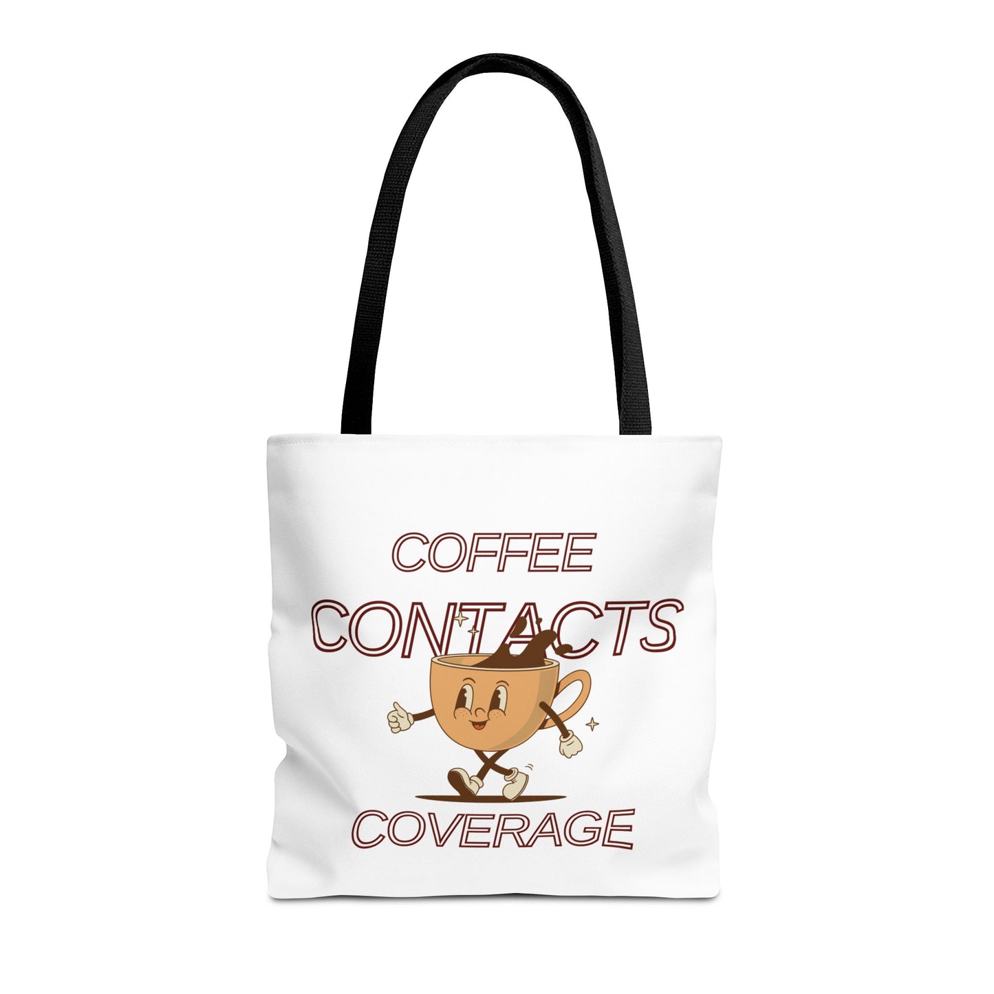 Coffee Contacts Coverage Tote Bag (AOP)