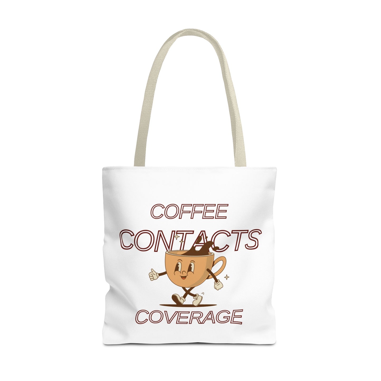 Coffee Contacts Coverage Tote Bag (AOP)