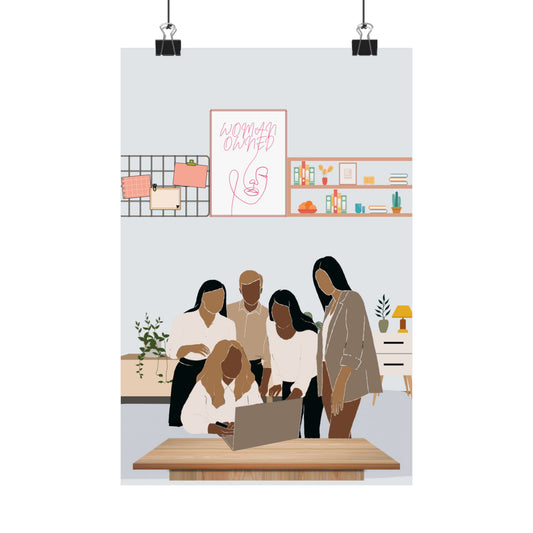 Woman-Owned Workspace Matte Vertical Posters