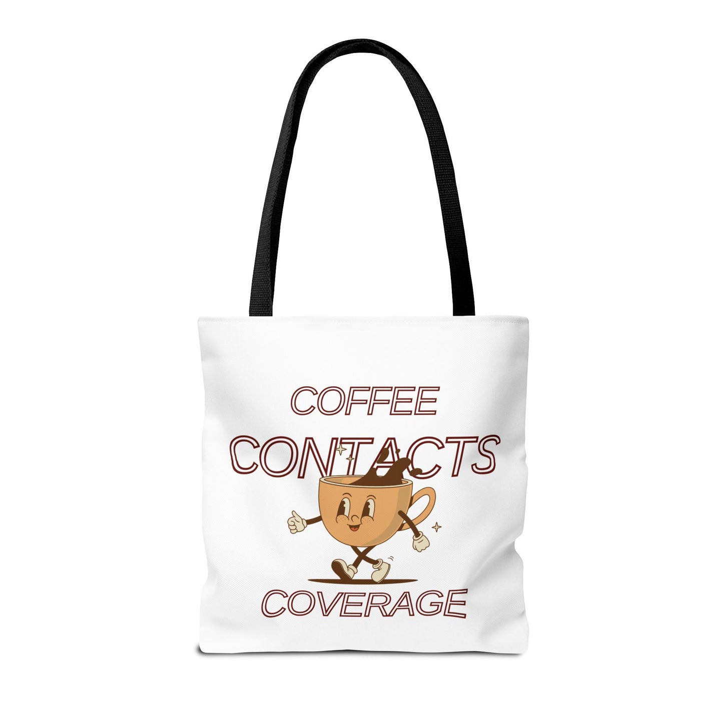 Coffee Contacts Coverage Tote Bag (AOP)