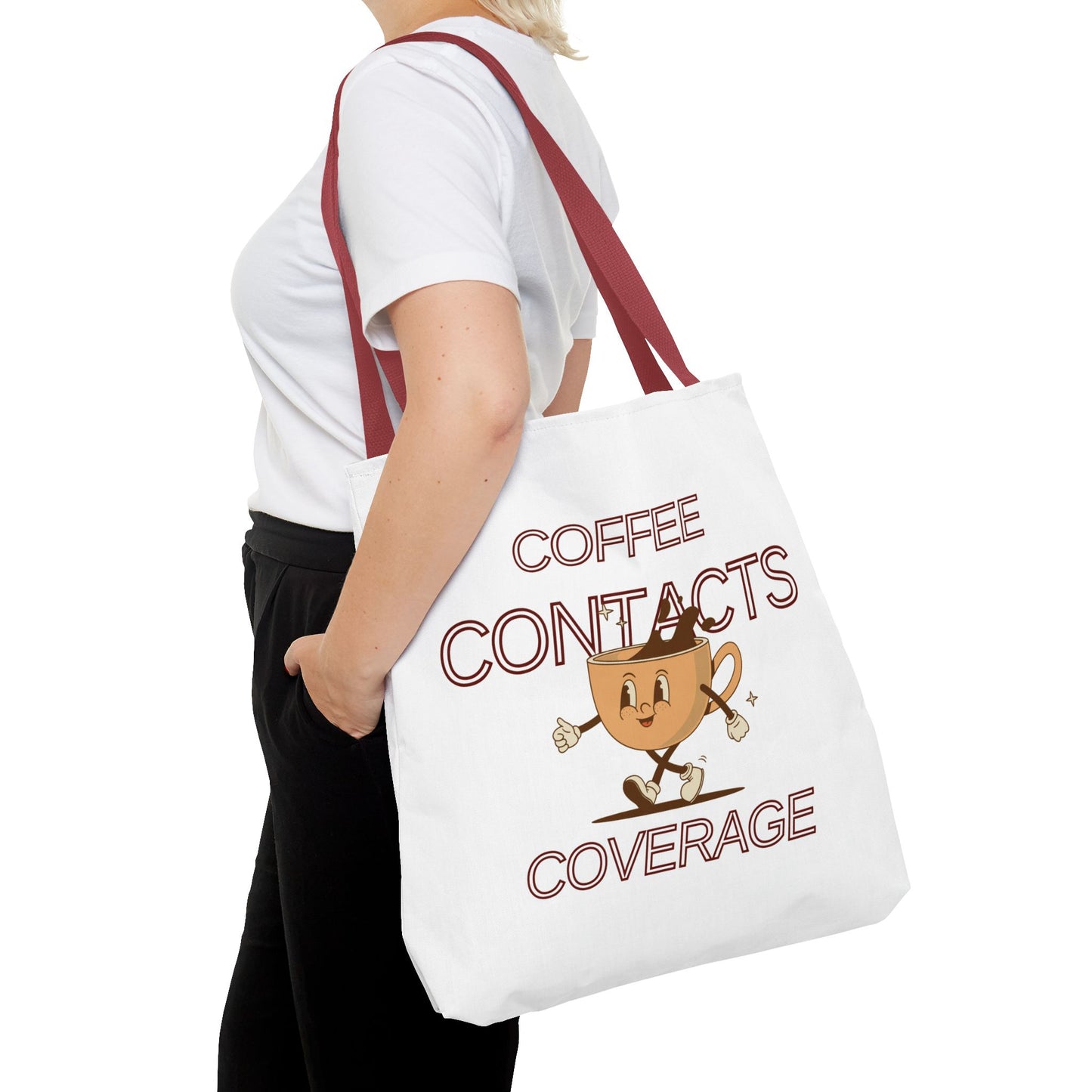 Coffee Contacts Coverage Tote Bag (AOP)