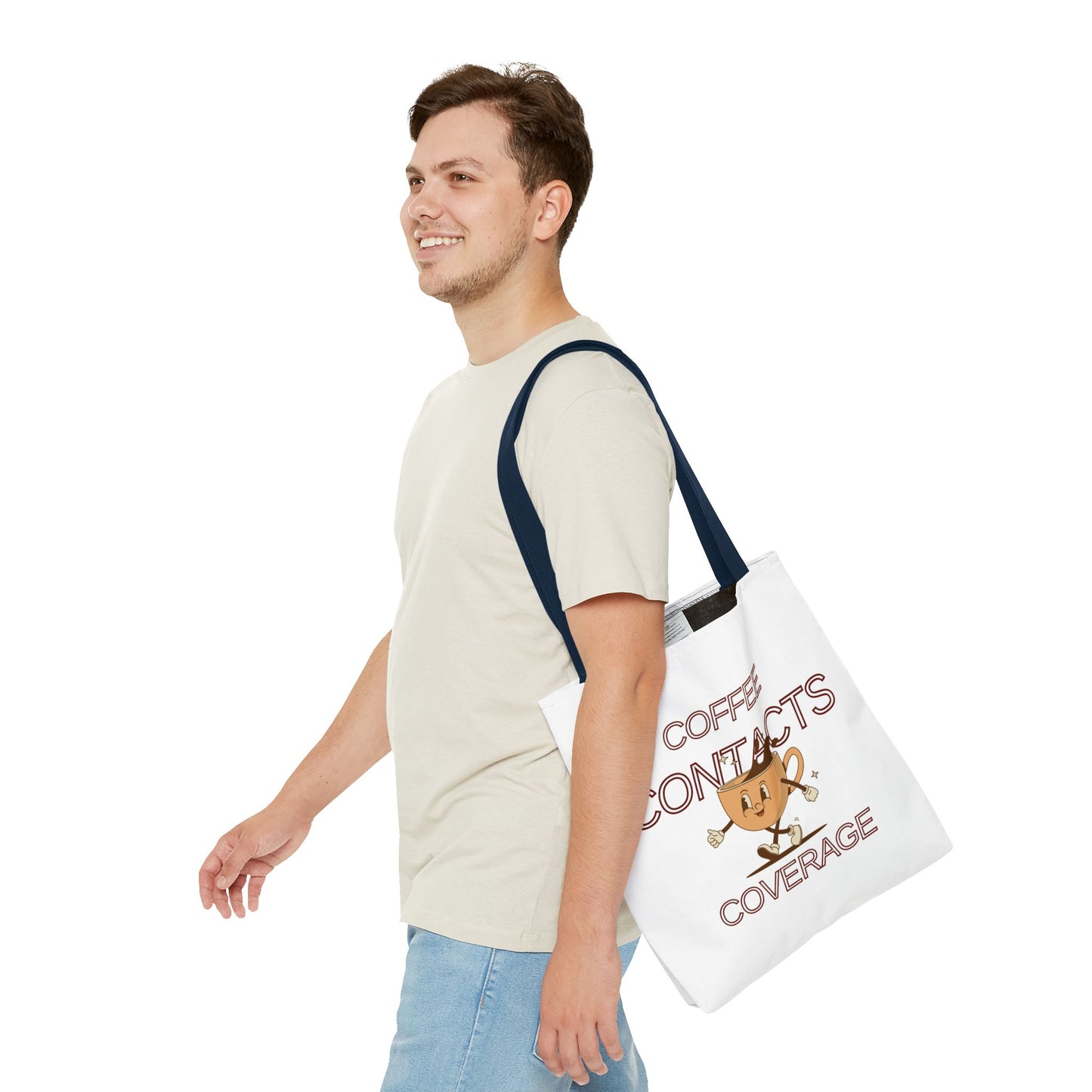 Coffee Contacts Coverage Tote Bag (AOP)