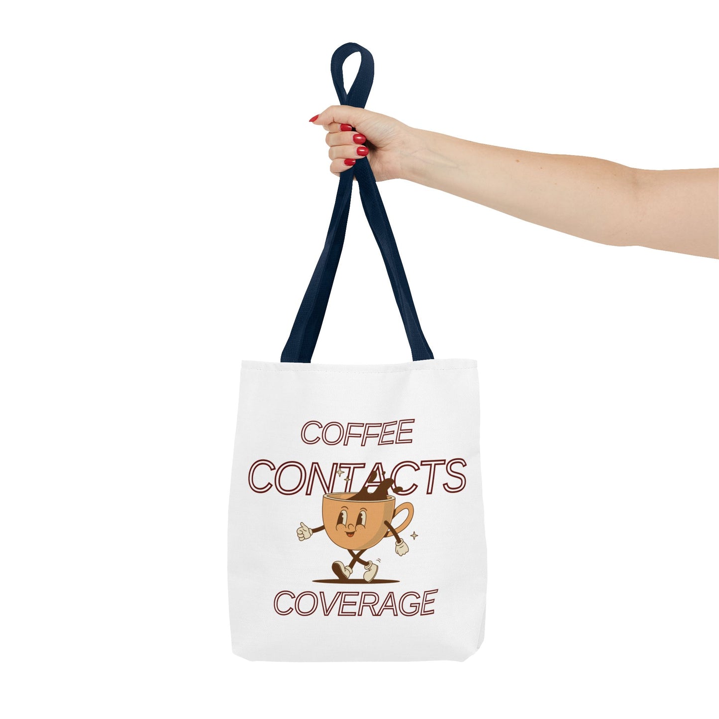 Coffee Contacts Coverage Tote Bag (AOP)