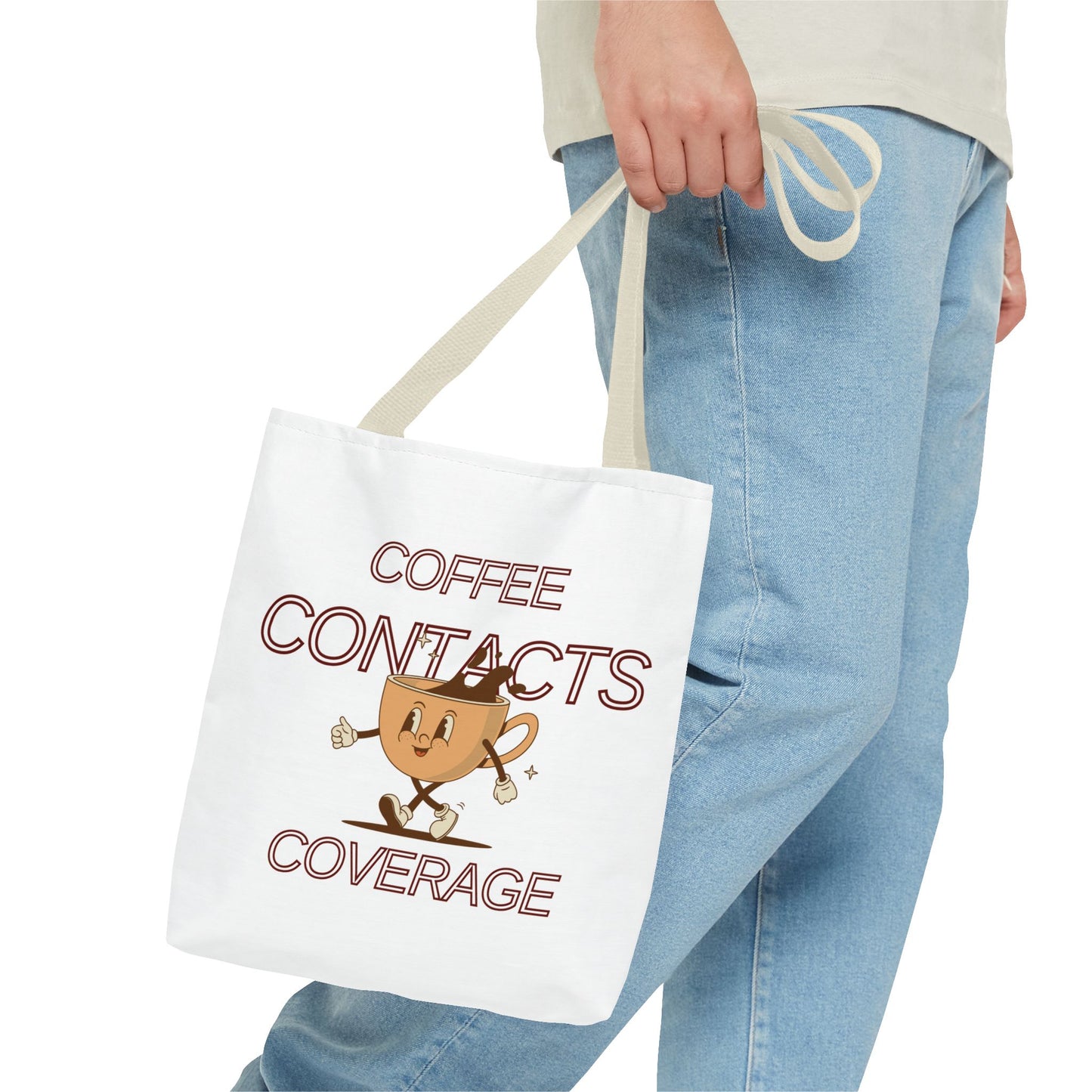 Coffee Contacts Coverage Tote Bag (AOP)