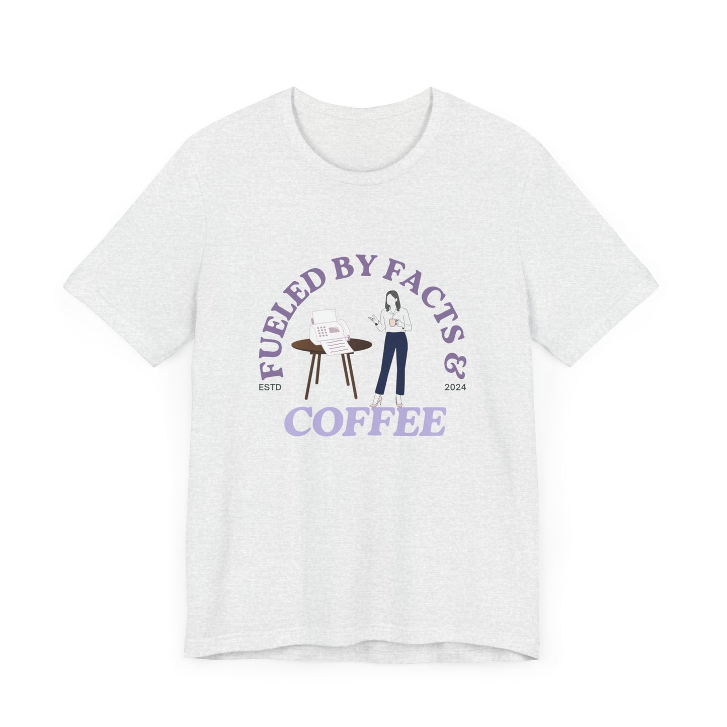 Fueled by Facts & Coffee Unisex Jersey Short Sleeve Tee