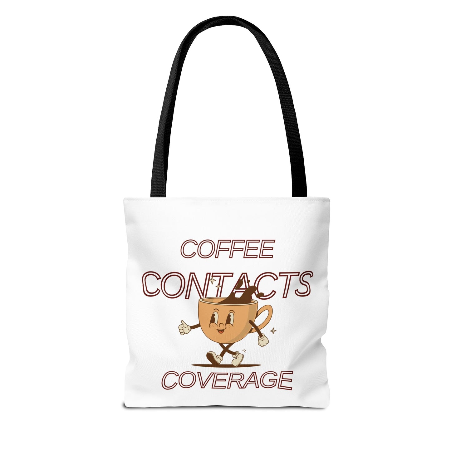 Coffee Contacts Coverage Tote Bag (AOP)