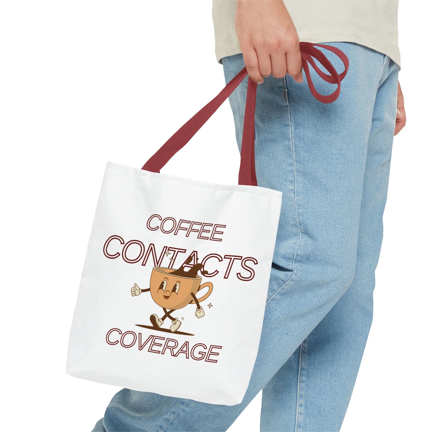 Coffee Contacts Coverage Tote Bag (AOP)