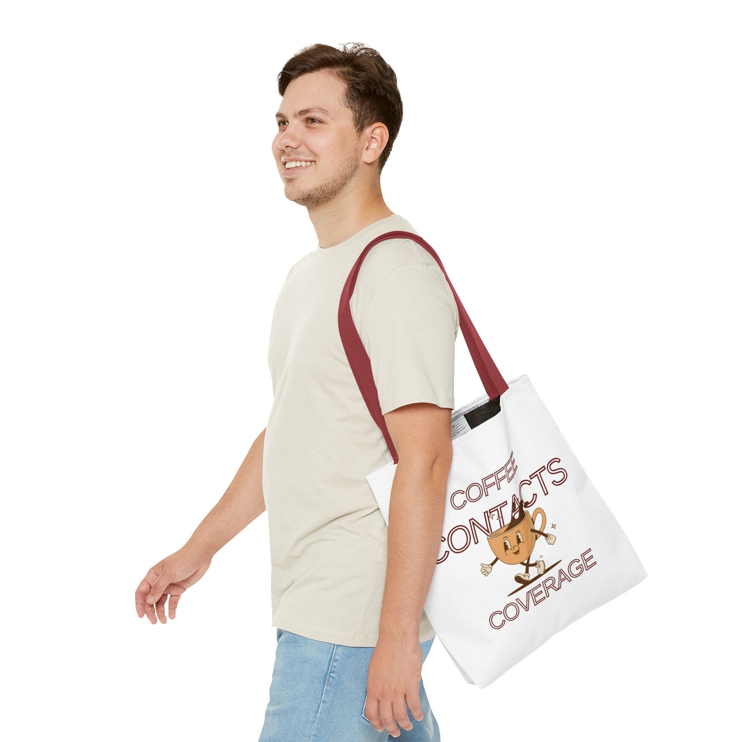 Coffee Contacts Coverage Tote Bag (AOP)