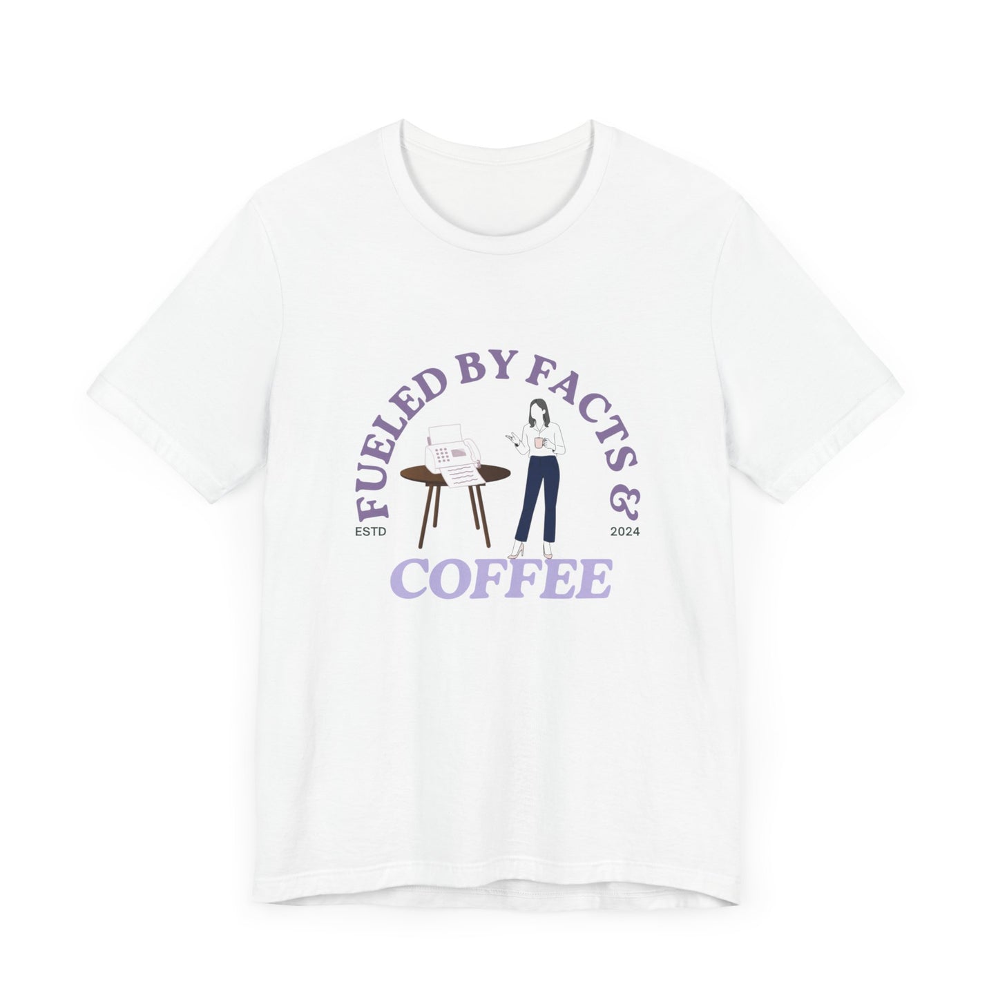 Fueled by Facts & Coffee Unisex Jersey Short Sleeve Tee