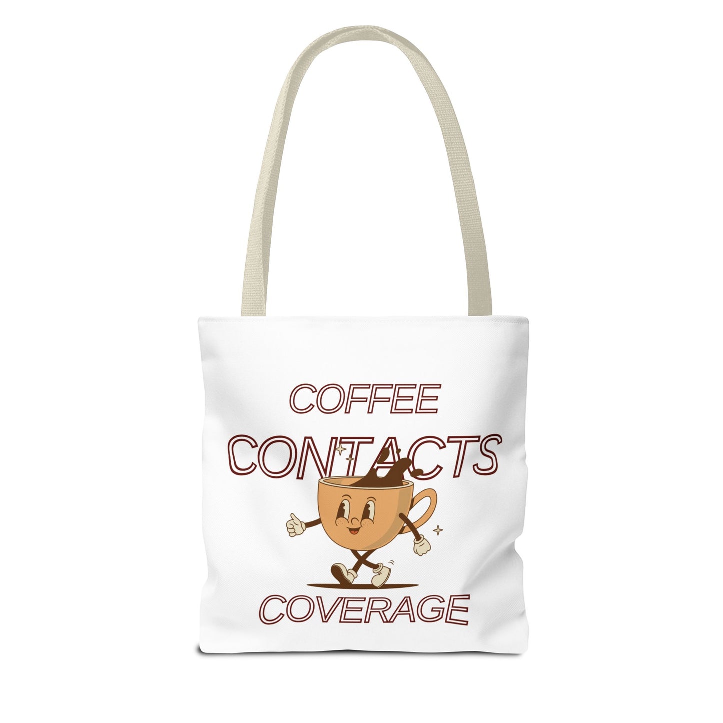 Coffee Contacts Coverage Tote Bag (AOP)