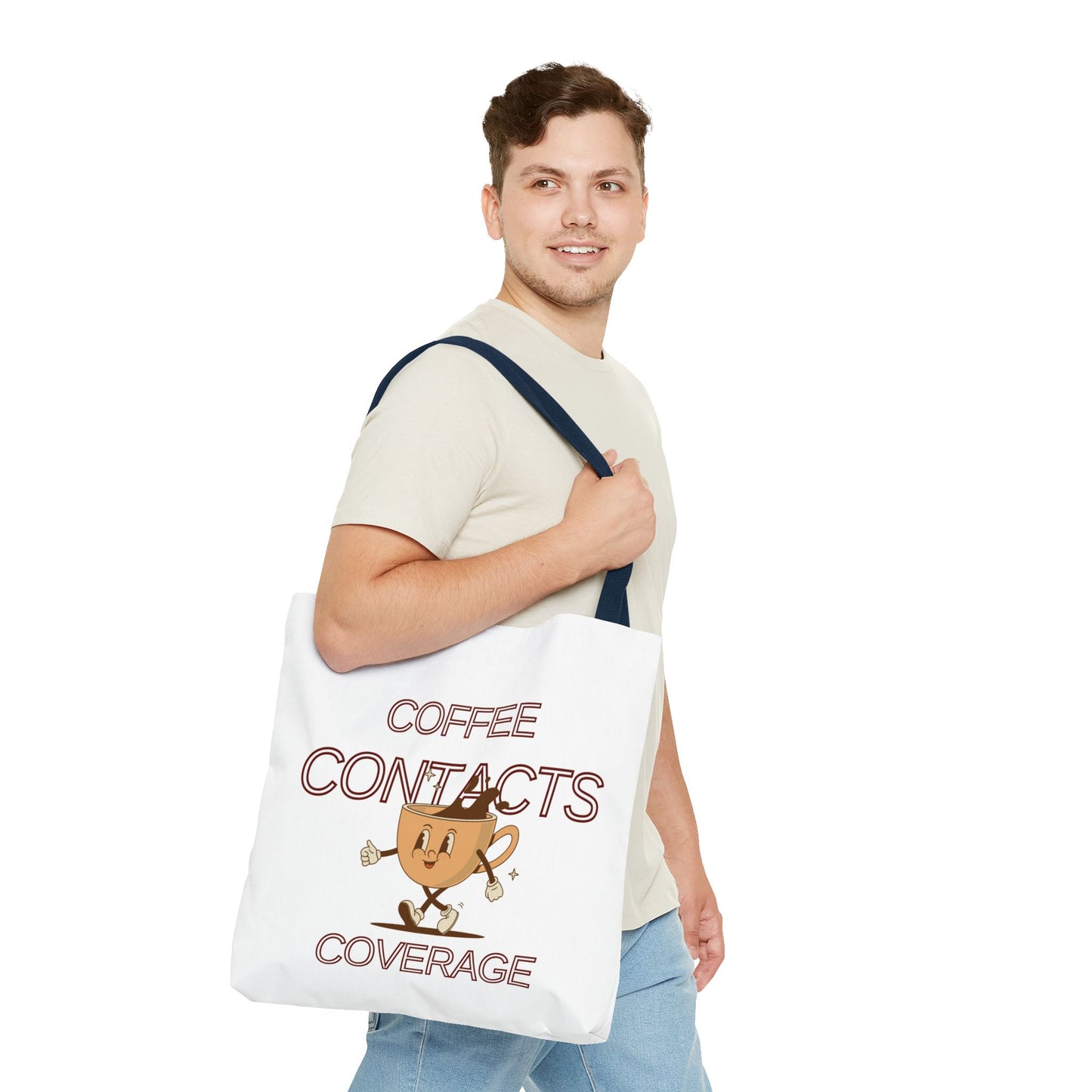 Coffee Contacts Coverage Tote Bag (AOP)