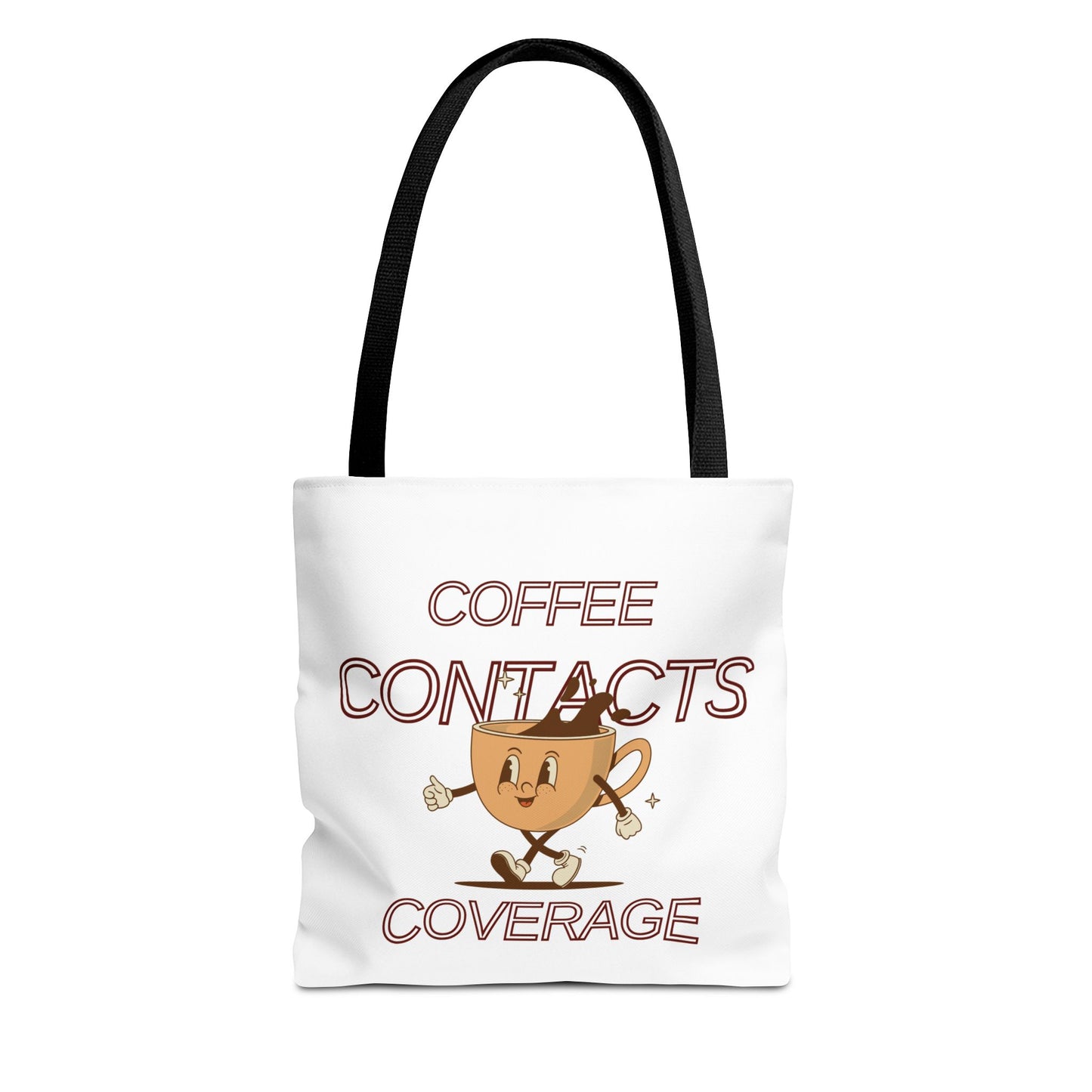 Coffee Contacts Coverage Tote Bag (AOP)