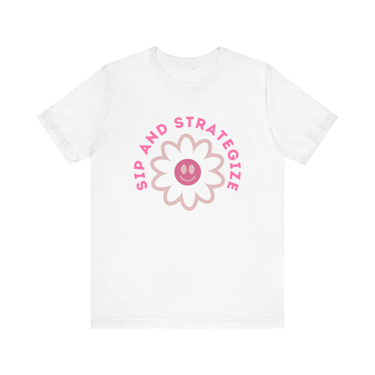 Sip & Strategize Unisex Jersey Short Sleeve Tee