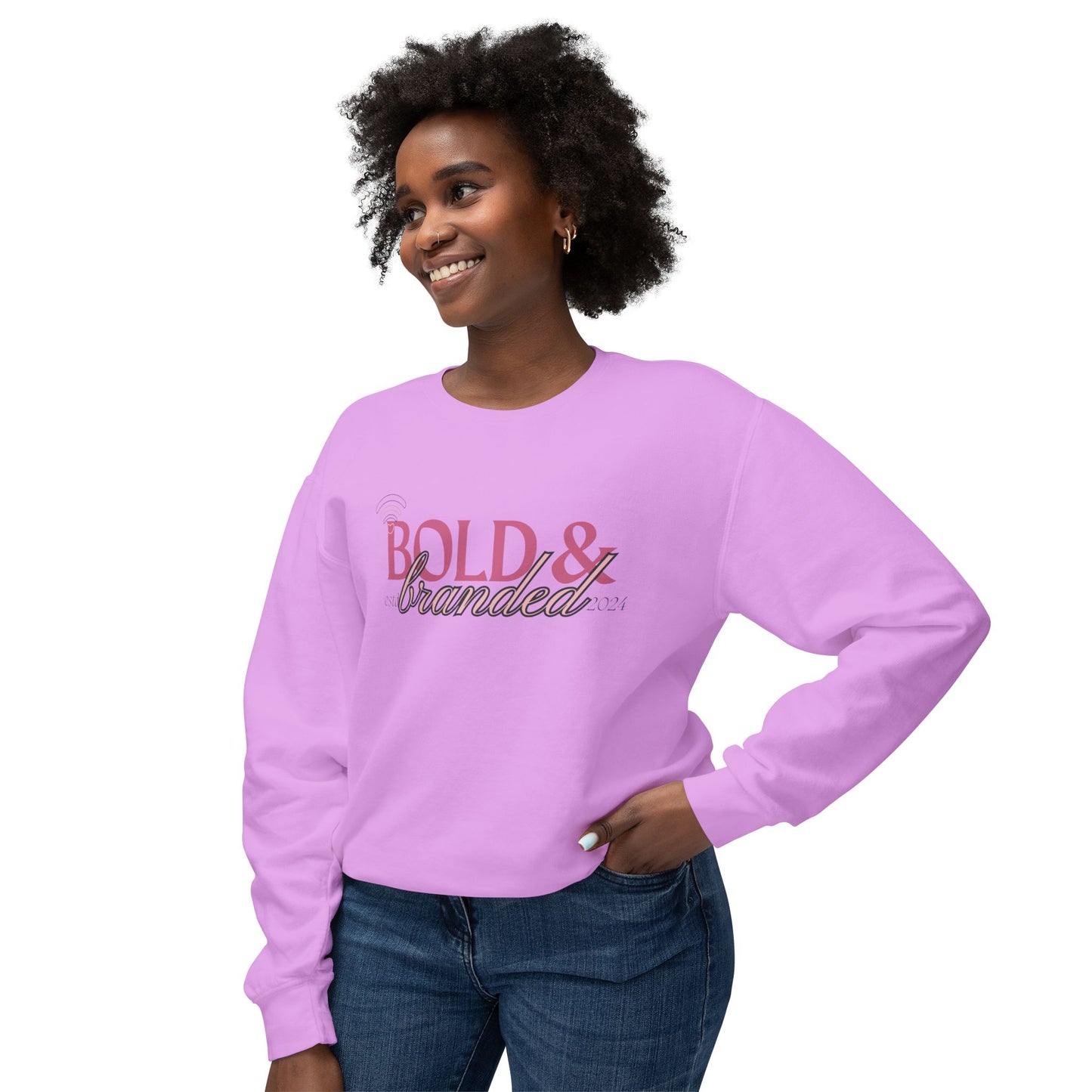 Bold & Branded Crewneck Lightweight Crewneck Sweatshirt