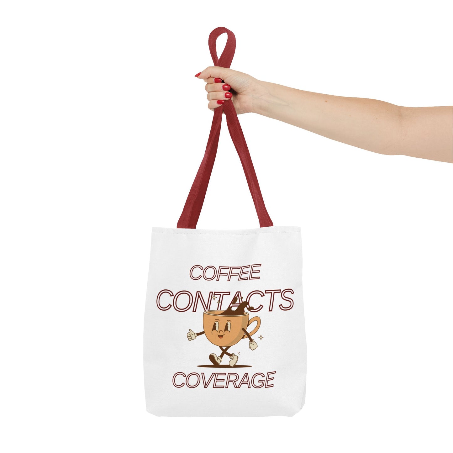 Coffee Contacts Coverage Tote Bag (AOP)