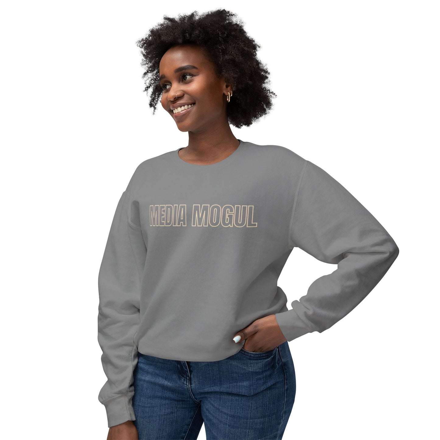 Media Mogul Unisex Lightweight Crewneck Sweatshirt