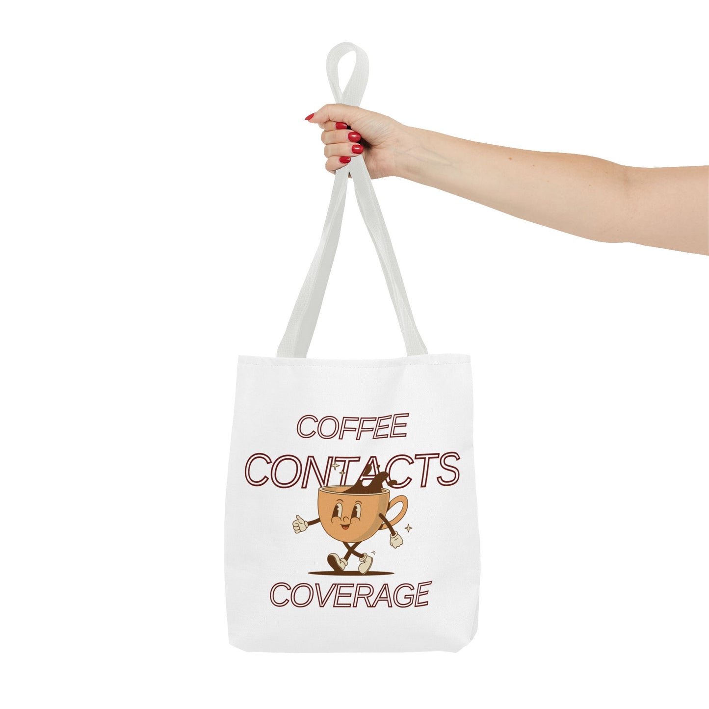 Coffee Contacts Coverage Tote Bag (AOP)