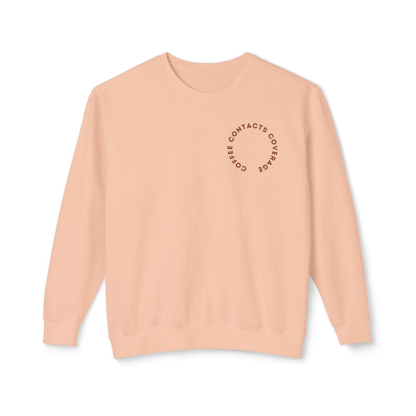 Coffee, Contacts & Coverage Lightweight Crewneck Sweatshirt