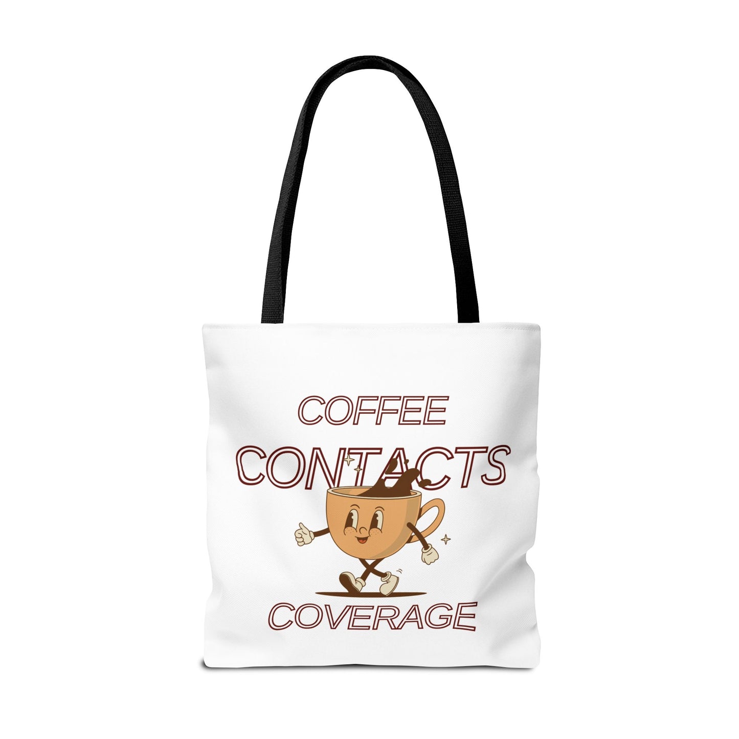 Coffee Contacts Coverage Tote Bag (AOP)