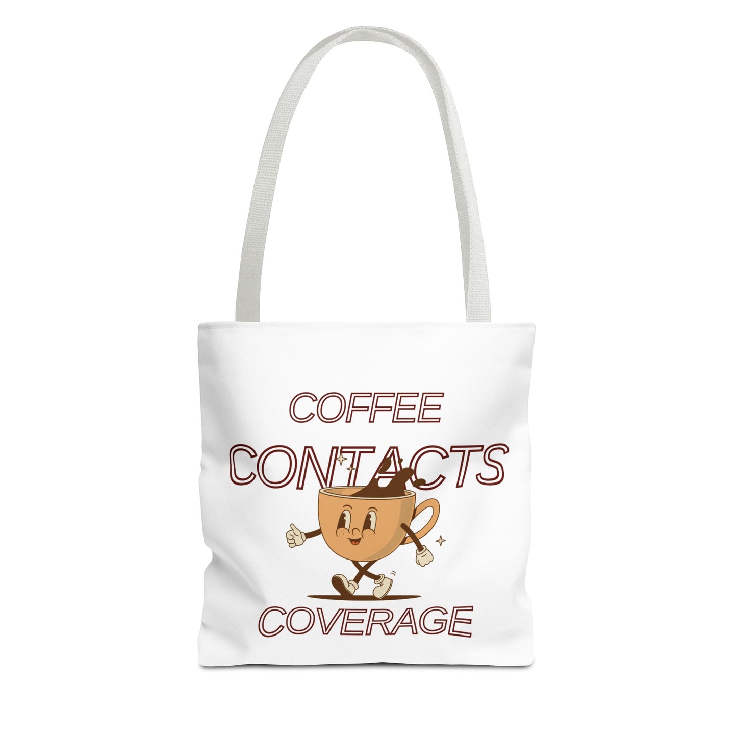 Coffee Contacts Coverage Tote Bag (AOP)