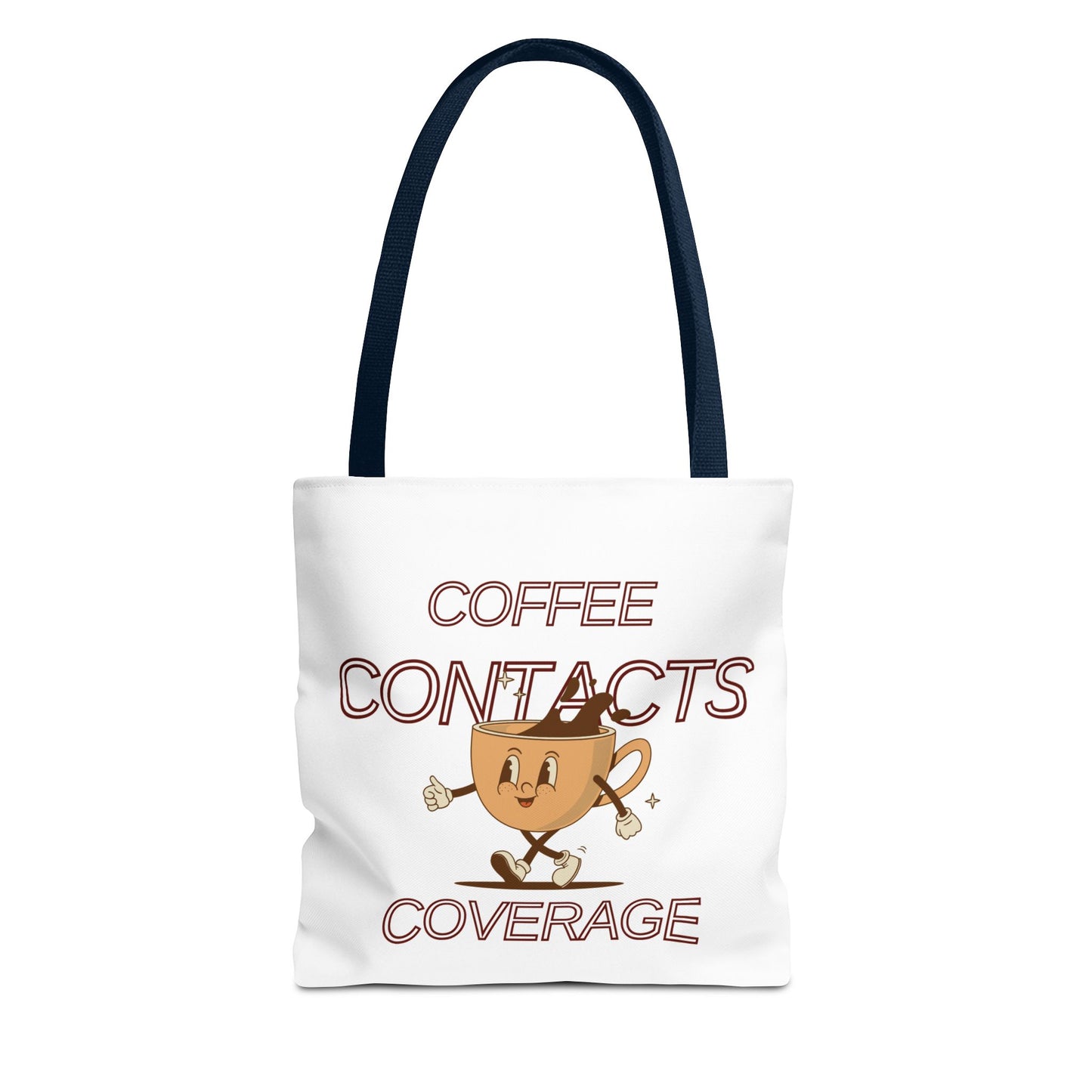 Coffee Contacts Coverage Tote Bag (AOP)