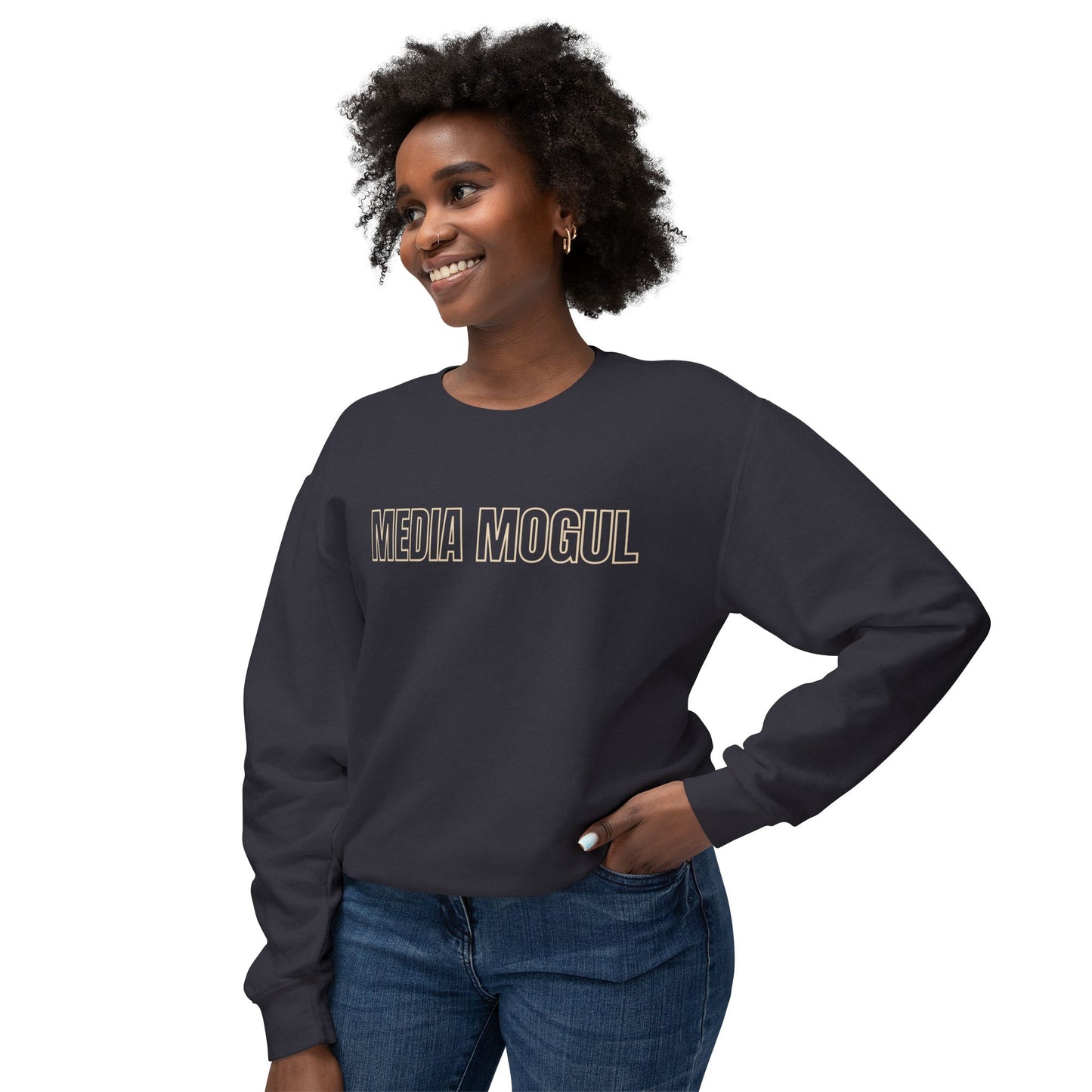 Media Mogul Unisex Lightweight Crewneck Sweatshirt