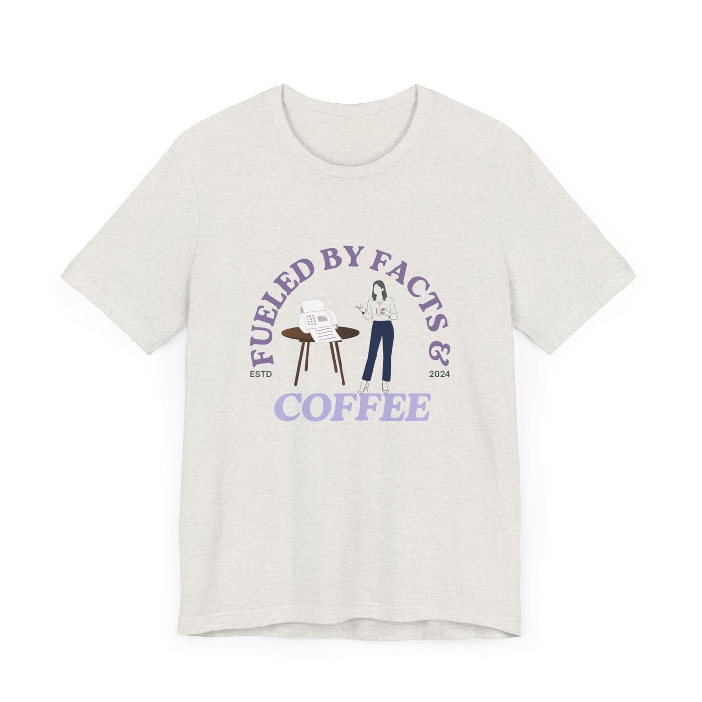 Fueled by Facts & Coffee Unisex Jersey Short Sleeve Tee