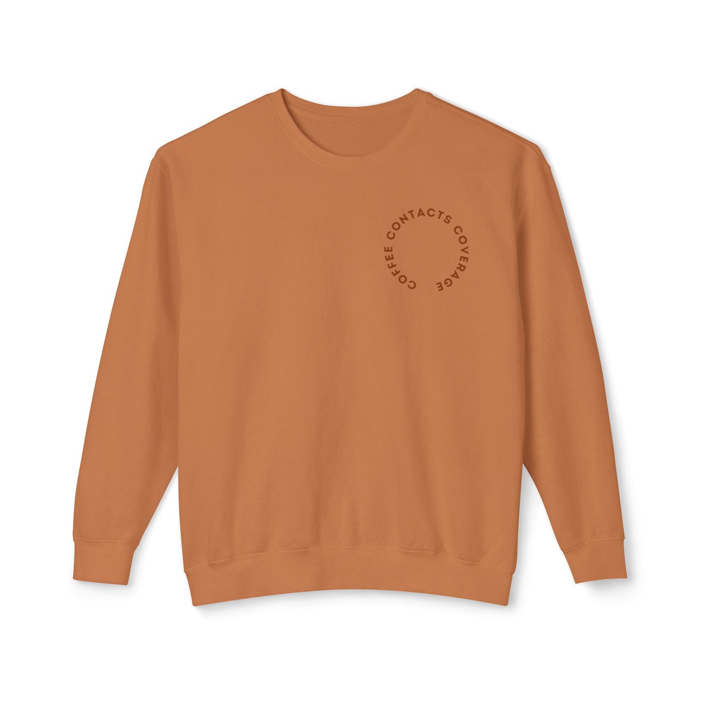 Coffee, Contacts & Coverage Lightweight Crewneck Sweatshirt