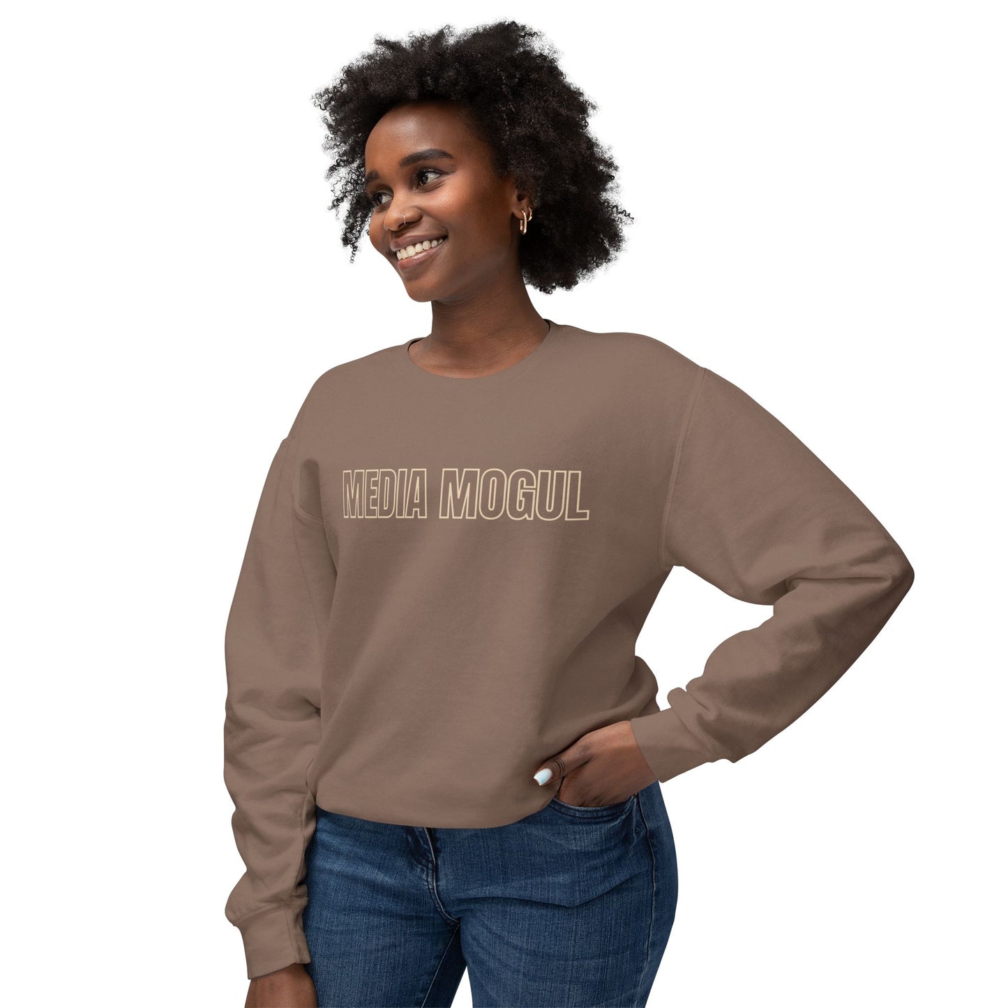 Media Mogul Unisex Lightweight Crewneck Sweatshirt