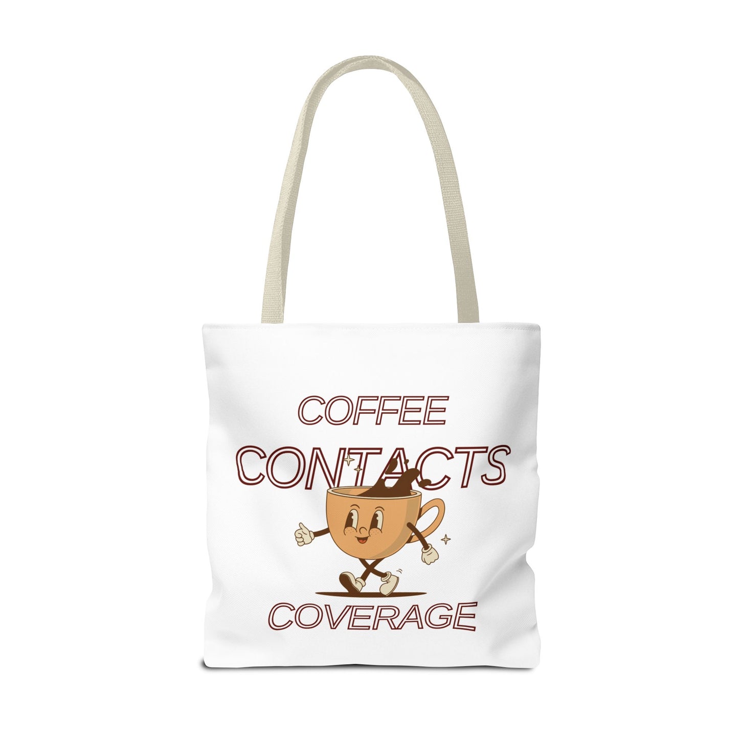 Coffee Contacts Coverage Tote Bag (AOP)