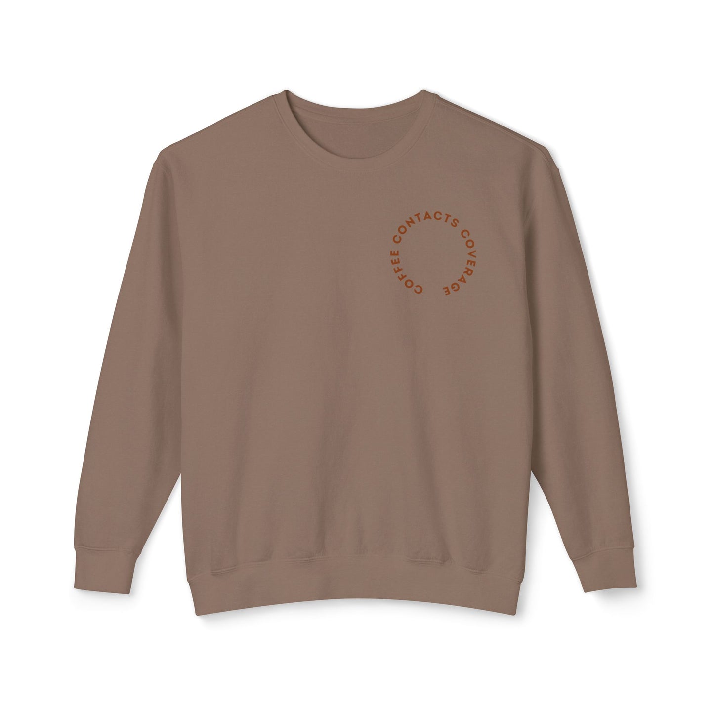 Coffee, Contacts & Coverage Lightweight Crewneck Sweatshirt