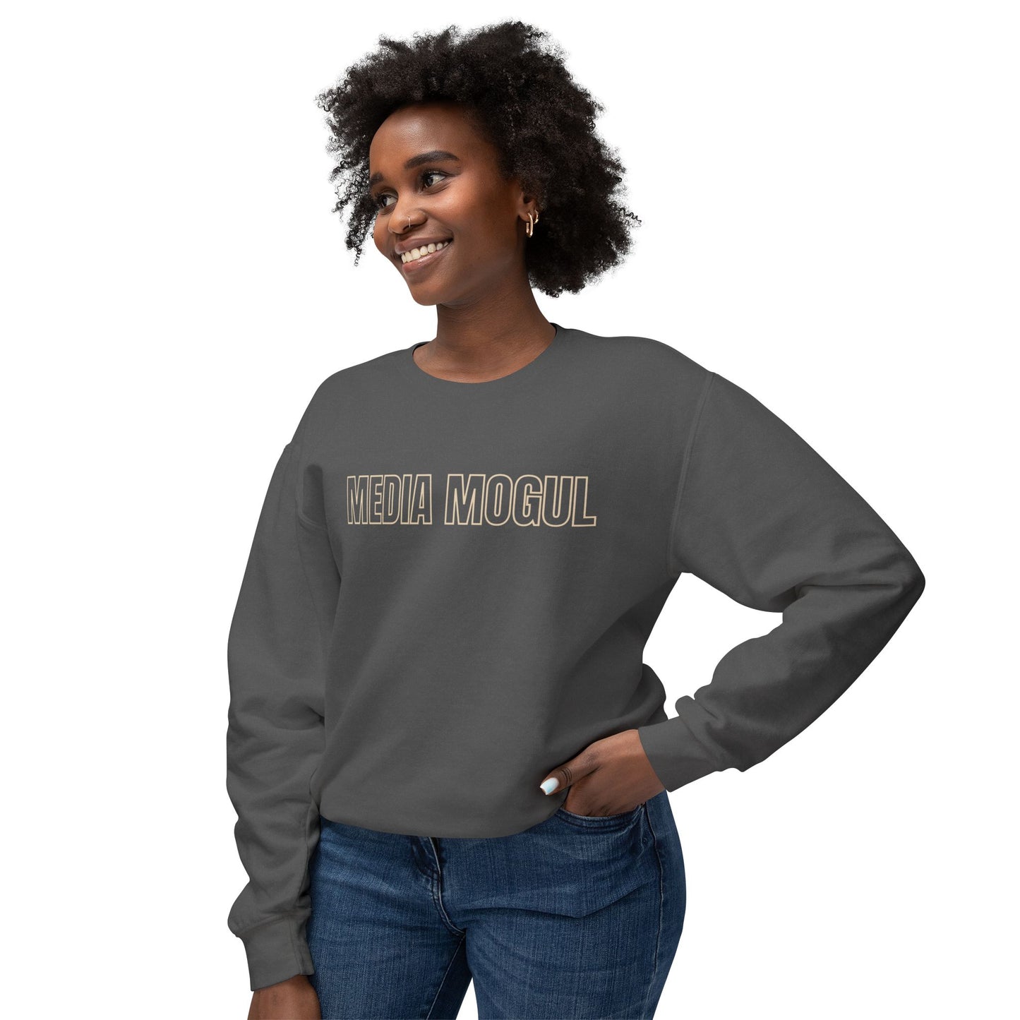 Media Mogul Unisex Lightweight Crewneck Sweatshirt