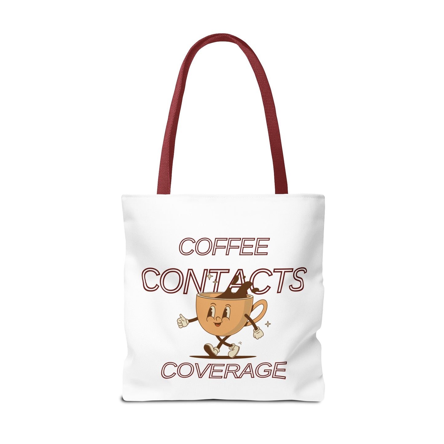 Coffee Contacts Coverage Tote Bag (AOP)