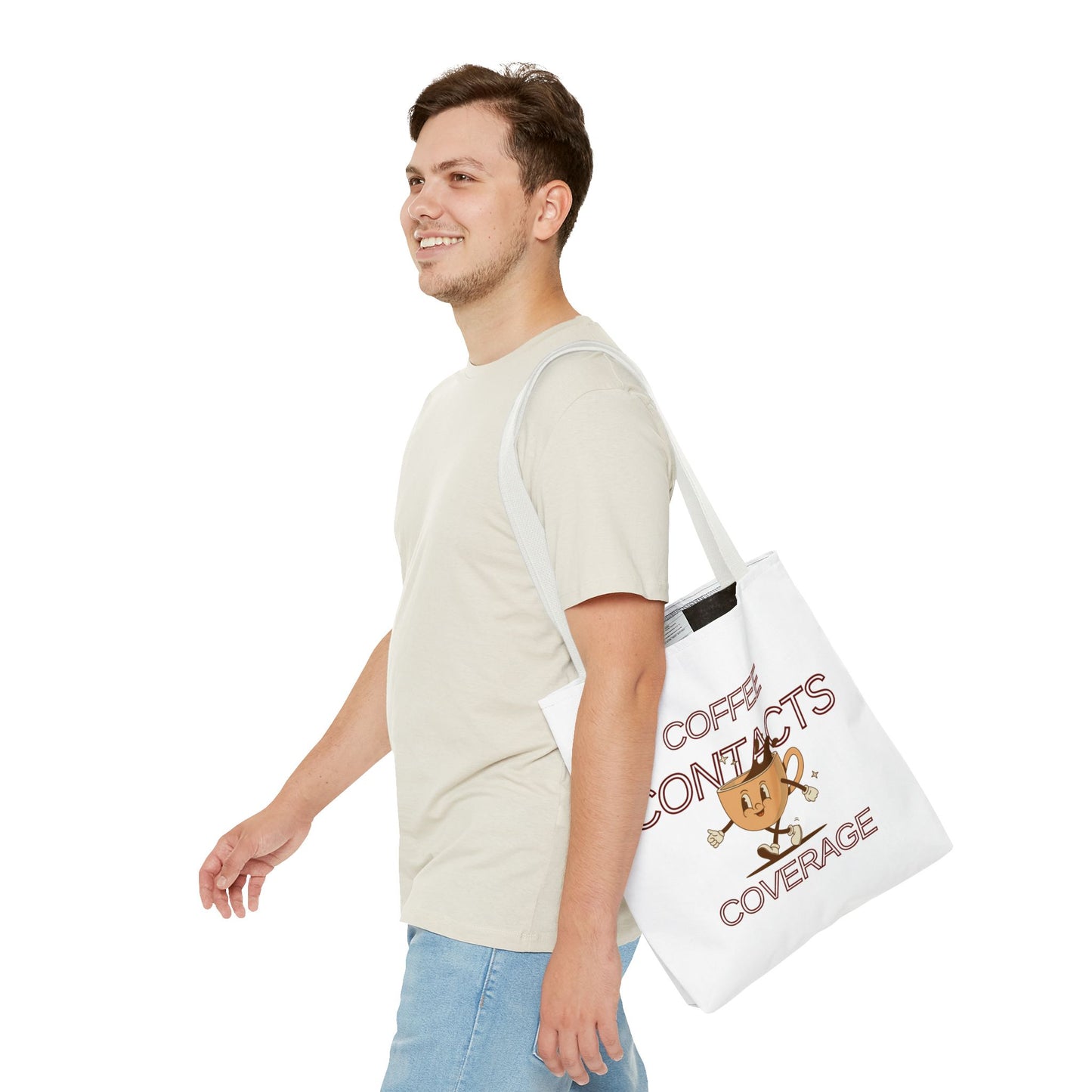 Coffee Contacts Coverage Tote Bag (AOP)