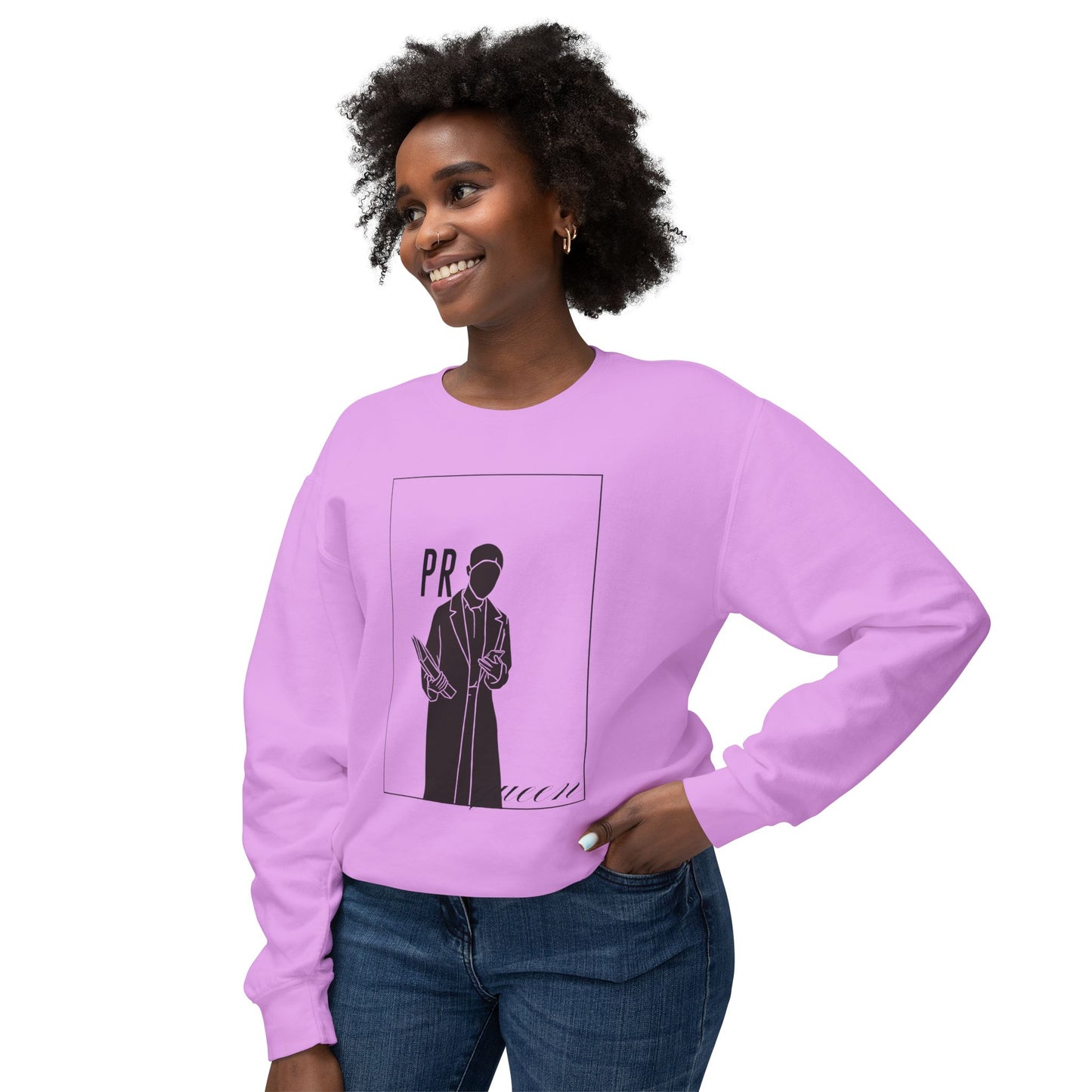 PR Queen Statement Pullover Unisex Lightweight Crewneck Sweatshirt