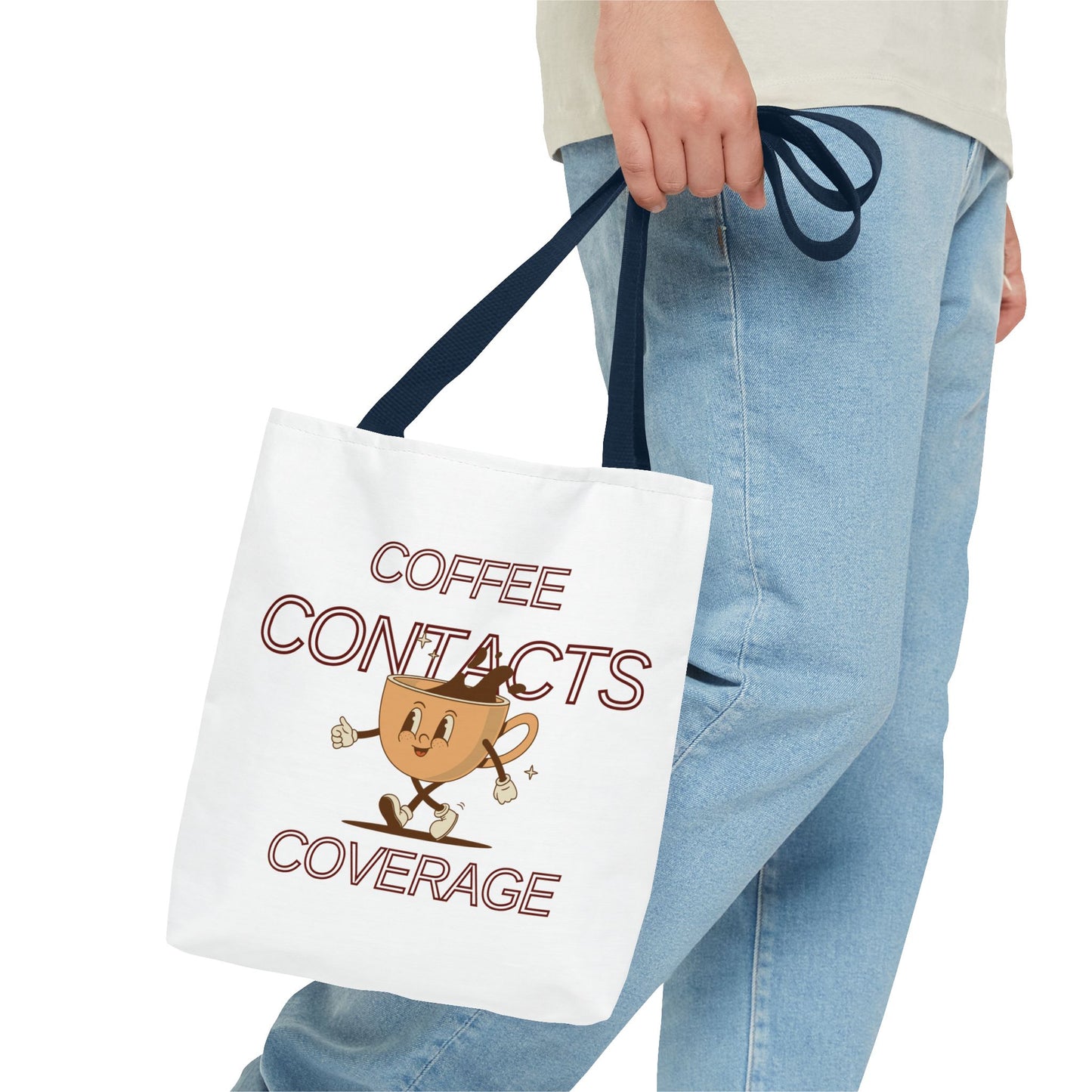 Coffee Contacts Coverage Tote Bag (AOP)