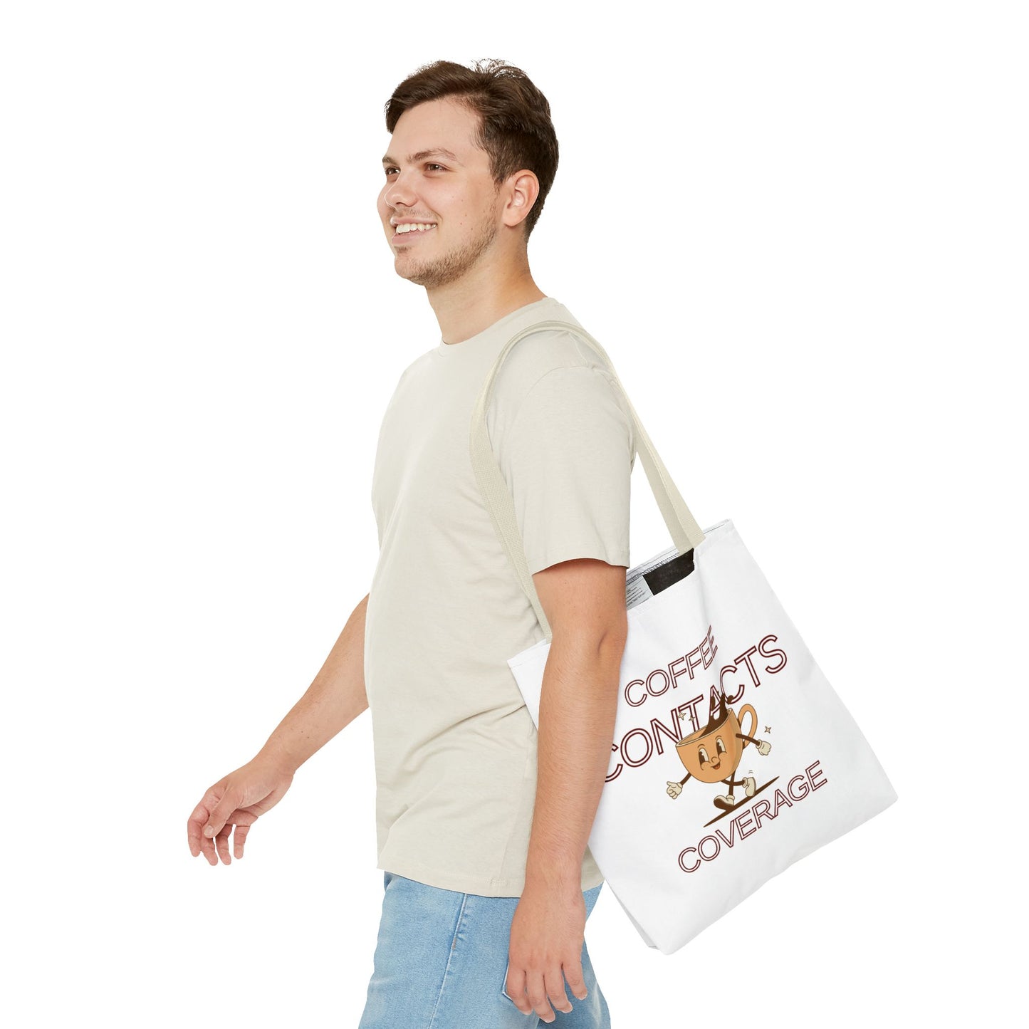 Coffee Contacts Coverage Tote Bag (AOP)